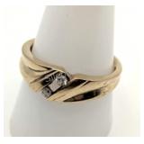 10K Yellow Gold & Diamond Ring
