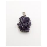 Sterling & Amethyst Cluster Pendant