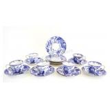 Royal Crown Derby Blue Mikado Luncheon Tea Sets
