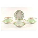 Assorted Bone China Tea Cups w Plate