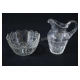 Antique Starburst w Scallop Edge Cream & Sugar Set