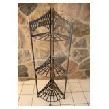 Folding Wrought Iron Corner Shelf Plant Stand
