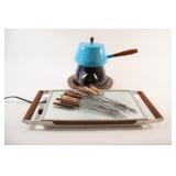 Classique Fondue Ensemble w Wood Accents