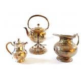 Victorian Silver-Plated Tipping Kettle, Pitcher