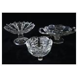 Art Deco & EAPG Pedestal Glass Bowls