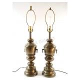 VTG Brass Urn-Style Table Lamps