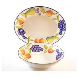 Large Anita's Touch Ceramic Serving Bowl Set