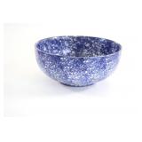 VTG Spongeware Pottery Serving Bowl