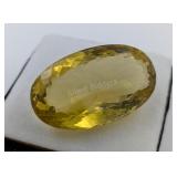 $14,200 Appraisal - 80.9ct Cert. Lemon Quartz Gem