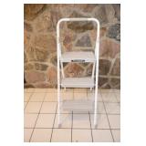 Mastercraft Stepladder: White 3-Step, Steel Frame