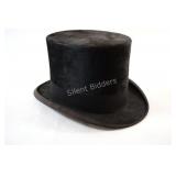 Classic Gentleman's Antique Beaver Silk Top Hat