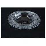 Lalique Fern Leaf Hesperides Rimmed Signed Bowl,