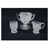 Imperial Glass Sugar Bowl, Tooth Pick, Creamer