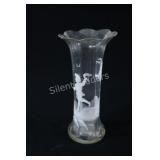 Mary Gregory Hand Painted Enamel Clear Vase