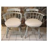 Antique Set of Low Windsor-Back Armchairs