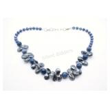 Lapis Lazuli, Coated Ionate Sterling Necklace