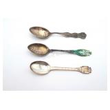 Antique Sterling Silver Collector Canada Spoons