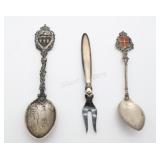 Antique Sterling Silver Collector Canada Spoons