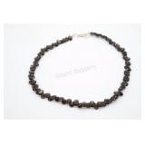 Staurolite Faceted Oval Briolette Necklace