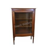 Antique-Style Wooden Display Cabinet , Glass Door