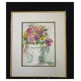 Floral Signed Watercolor Artwork