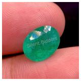 $7,300 App. - 3.65ct Cert. Colombian Emerald Gem