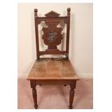 Late Victorian Walnut Hall Chair