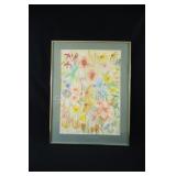 Signed Watercolor Painting of Various Floral