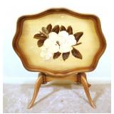 1950's Scalloped Edge & Painted Magnolias Table
