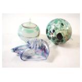 Handcrafted, Hand-Blown Art Glass Witch Balls