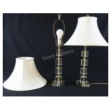 Mid Century Crystal Stacked Design Table Lamps