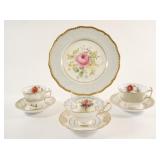 Assorted Bone China Tea Cups w Plate