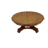 Mid Century Octagonal Wooden Pedestal Table