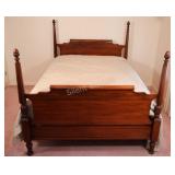 Georgian Style Cherry Finish Four Poster Bed -