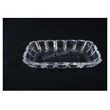 Orrefors Etched Swedish Glasworks Dish