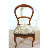 Victorian Classic Ballon-Back Needlepoint Chair