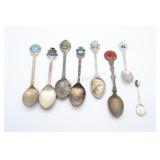 Antique Silver Plate Collector Souvenir Spoons