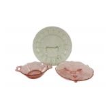 Depression Glass Section, Footed & Bowl