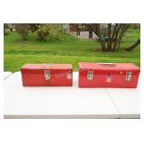 2 Mastercraft Red Tool Boxes