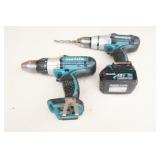 Pair of Makita Variable Speed, 18v Cordless Drills