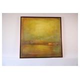 Framed Abstract Canvas Painting