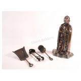Medieval Knight Fireplace Tool Set Lustreware