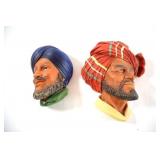 Bossons Chalkware Character Wall Masks