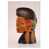Native Carved & Signed R. Krawchuk Chief Easel