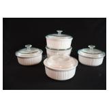 Corning Ware French White Casserole Dishes-2 Sizes