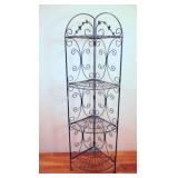 VTG-style 4-Tier Folding Black Metal Corner Plant