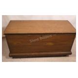 Antique Simple Utilitarian Wooden Blanket Chest