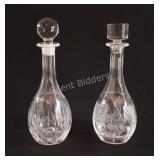 VTG Marguis & Crystal Heavy Clear Cut Decanters