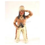 VTG Cast Iron, Native Indian Chief Coin Bank,SIgn