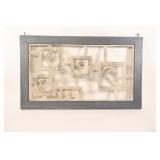 Rustic Heavy Wood & Cast Iron Wall Panel Pane (2-2